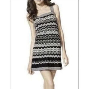 Missoni for Target Chevron Sweater Dress Small Black White Mod Retro Luxury Knit